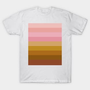 Ombre Stripes in Pink and Brown T-Shirt